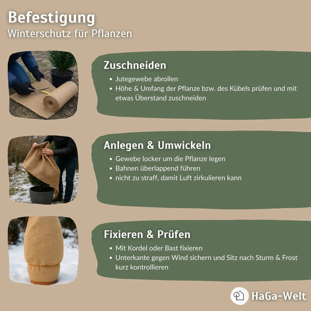 Jutegewebe (Meterware) –vielseitiger und natürlicher Jutestoff für den Winterschutz