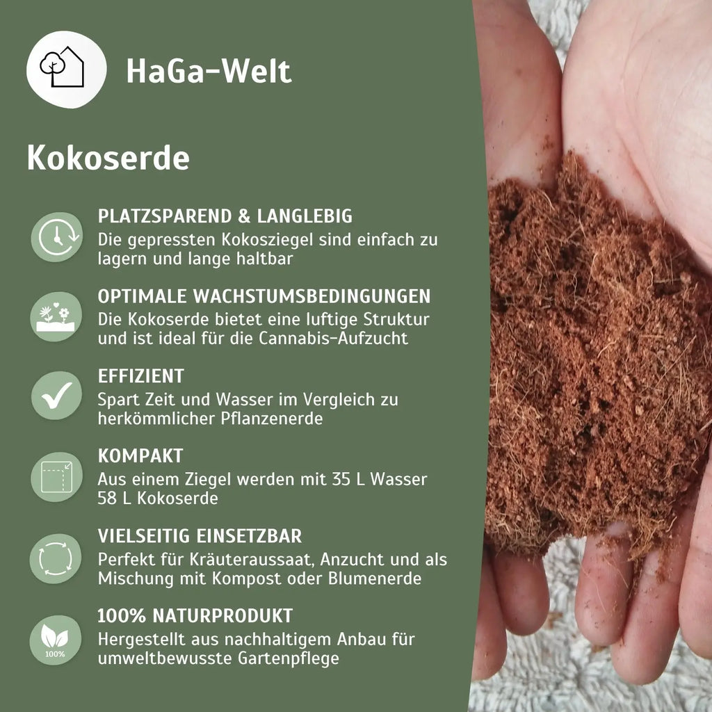 Kokoserde - gepresste Blumenerde zur Anzucht