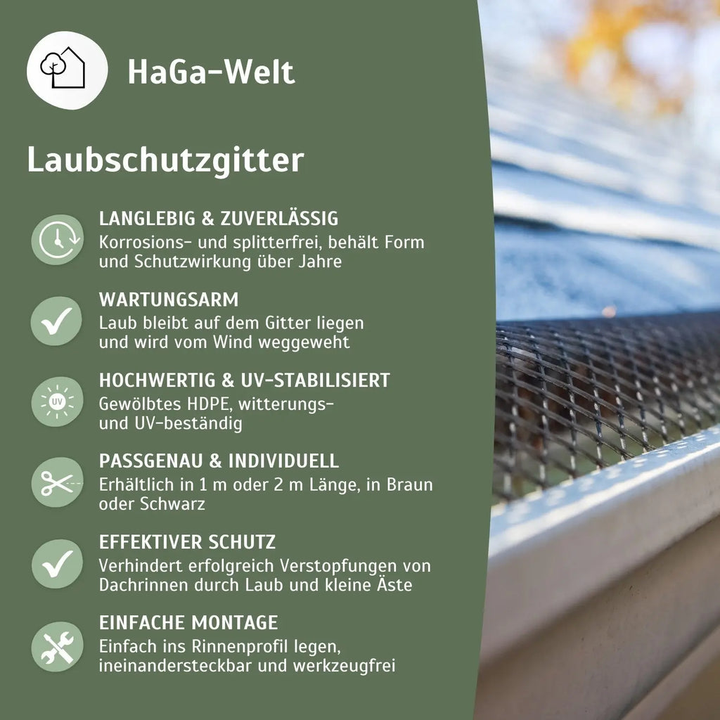 Dachrinnen Laubschutz – mit diesem Laubschutzgitter bleibt die Dachrinne sauber