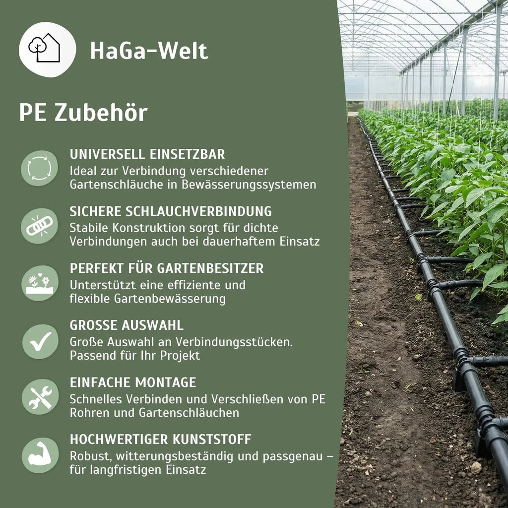 PE Kupplung reduziert 32mm x 25mm zur Verbindung von PE-Rohren 32-K