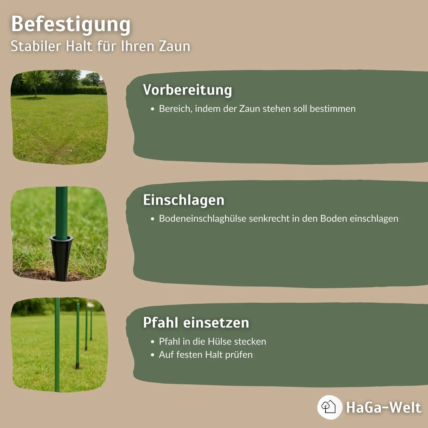 Bodeneinschlaghülse für Kunststoff-Pfähle PET Bodenhülse graphit