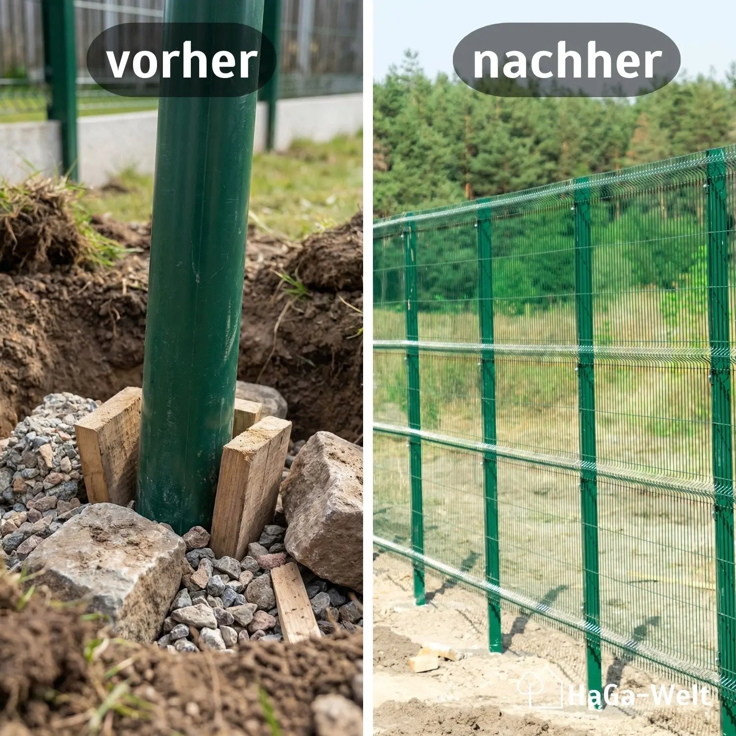 Bodeneinschlaghülse für Kunststoff-Pfähle PET Bodenhülse graphit