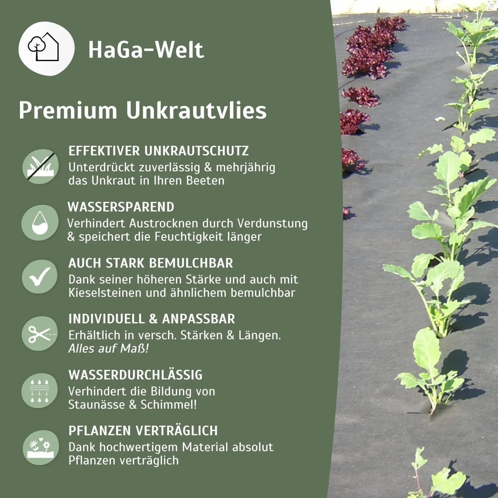 Premium+ Unkrautvlies 230 g/m² – maximaler Unkrautschutz