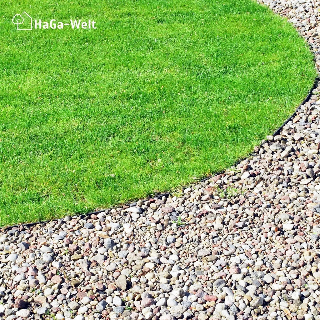 Rasenkante, flexibel 10 m x 40 mm mit 20 Befestigungstiften – Beeteinfassung leicht gemacht