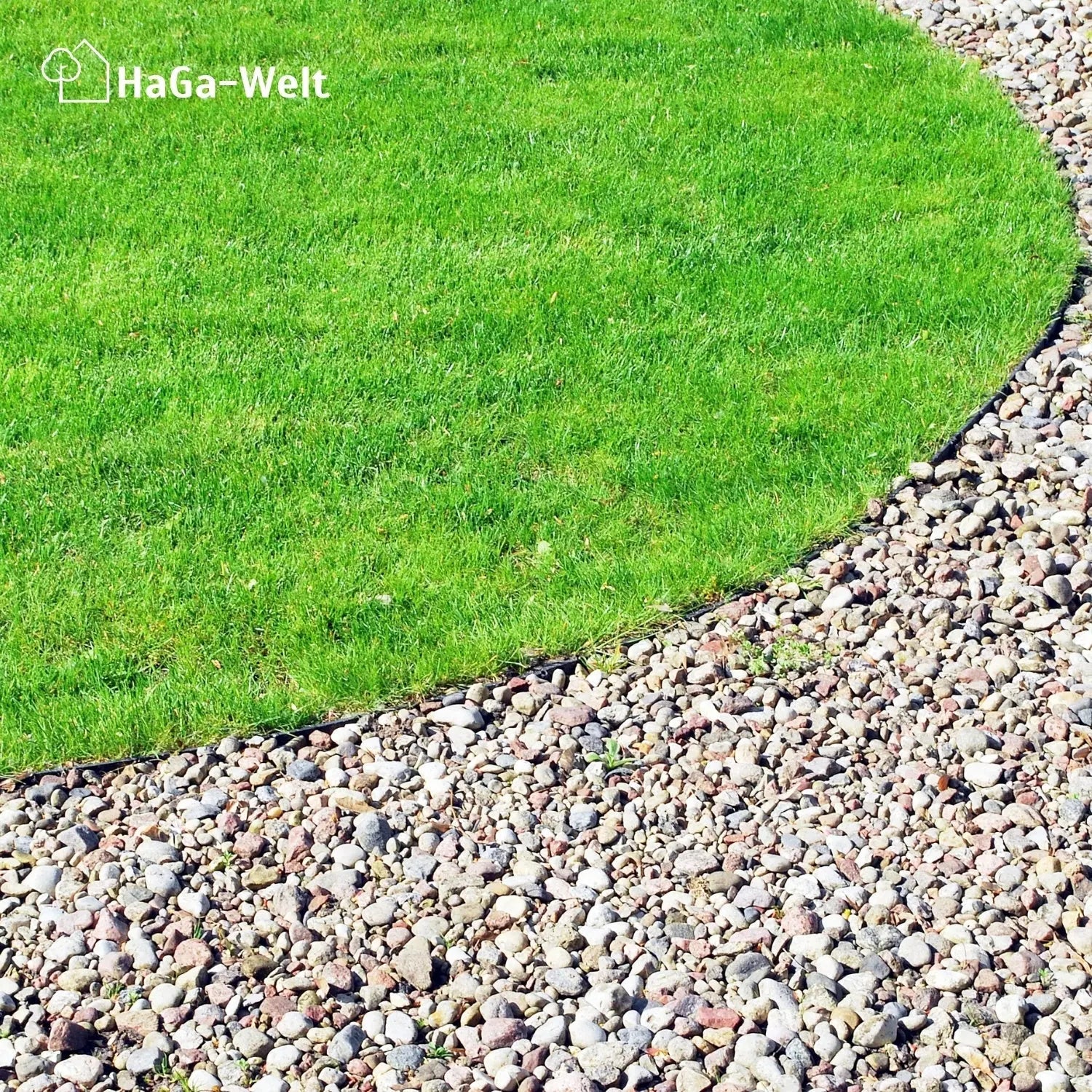 Rasenkante, flexibel 10 m x 40 mm mit 20 Befestigungstiften – Beeteinfassung leicht gemacht