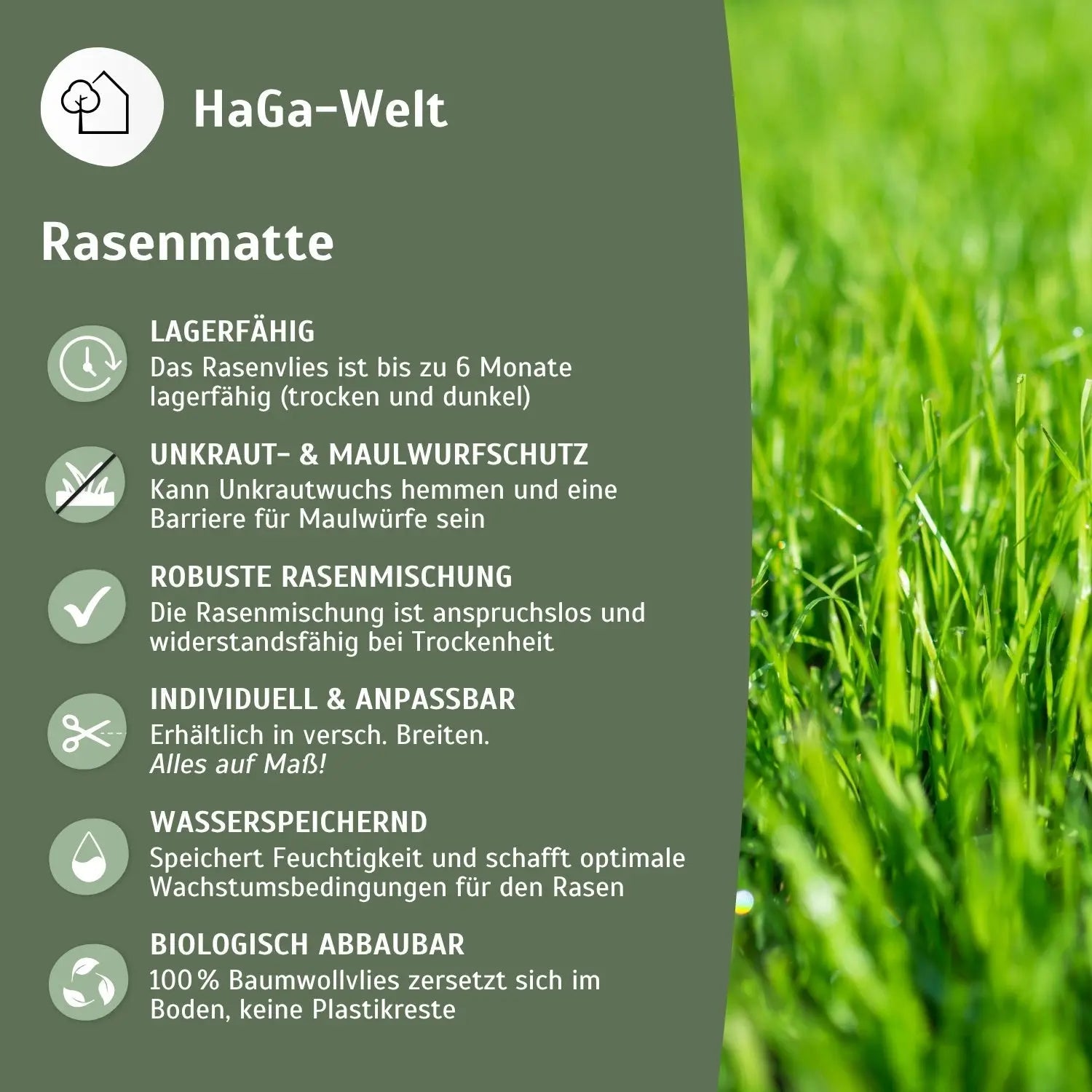 Rasenmatte – schneller Weg zu schönem Rasen