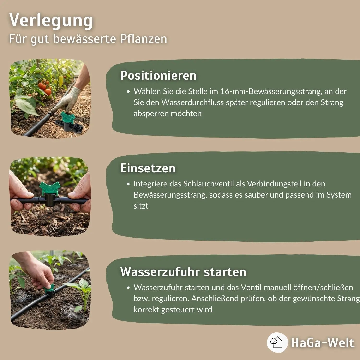 Regulierventil 16mm x 3/4" Schlauchventil Gartenschlauchverbindungsstück