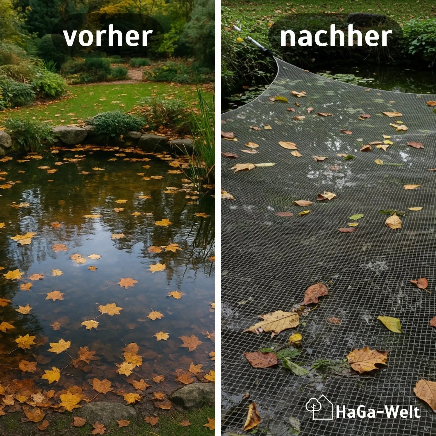 Premium Teichnetz – extra feinmaschig, perfekt als Pool Abdecknetz und Laubnetz für Teiche