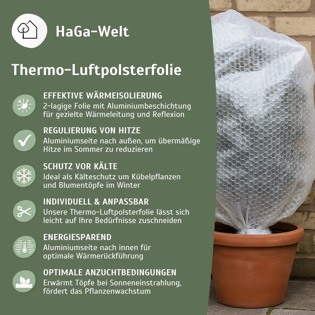 Thermofolie, mit Luftpolster – isolierender Pflanzenschutz