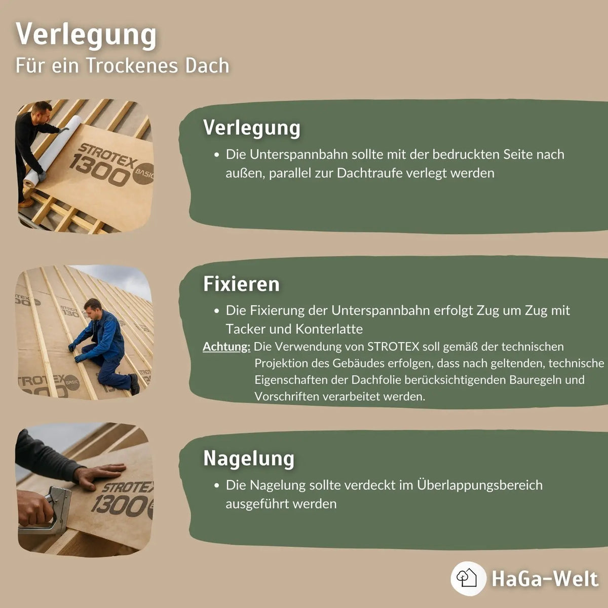 Unterspannbahn – 3 und 4 lagig