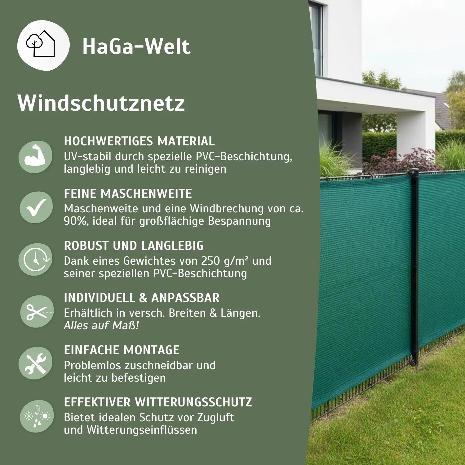 Windschutznetz – effektiver Schutz vor Wind