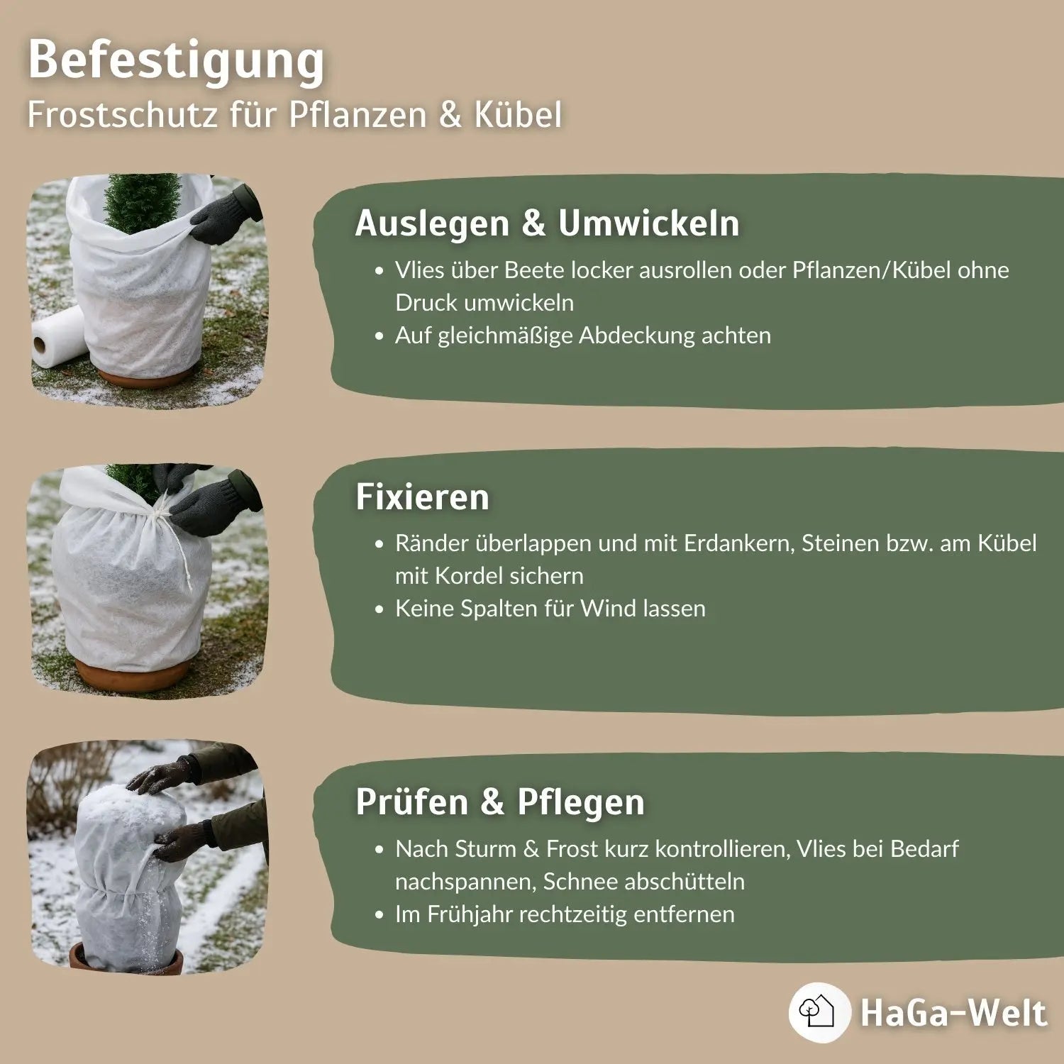 Wintervlies 80g/m² Kälteschutzvlies Pflanzenschutz