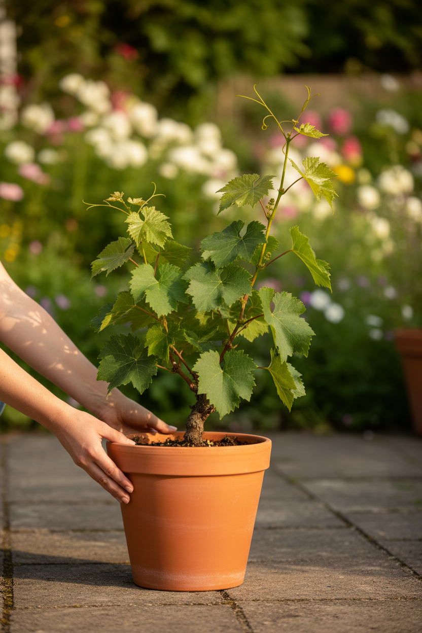 Weinrebe nach Lieferung