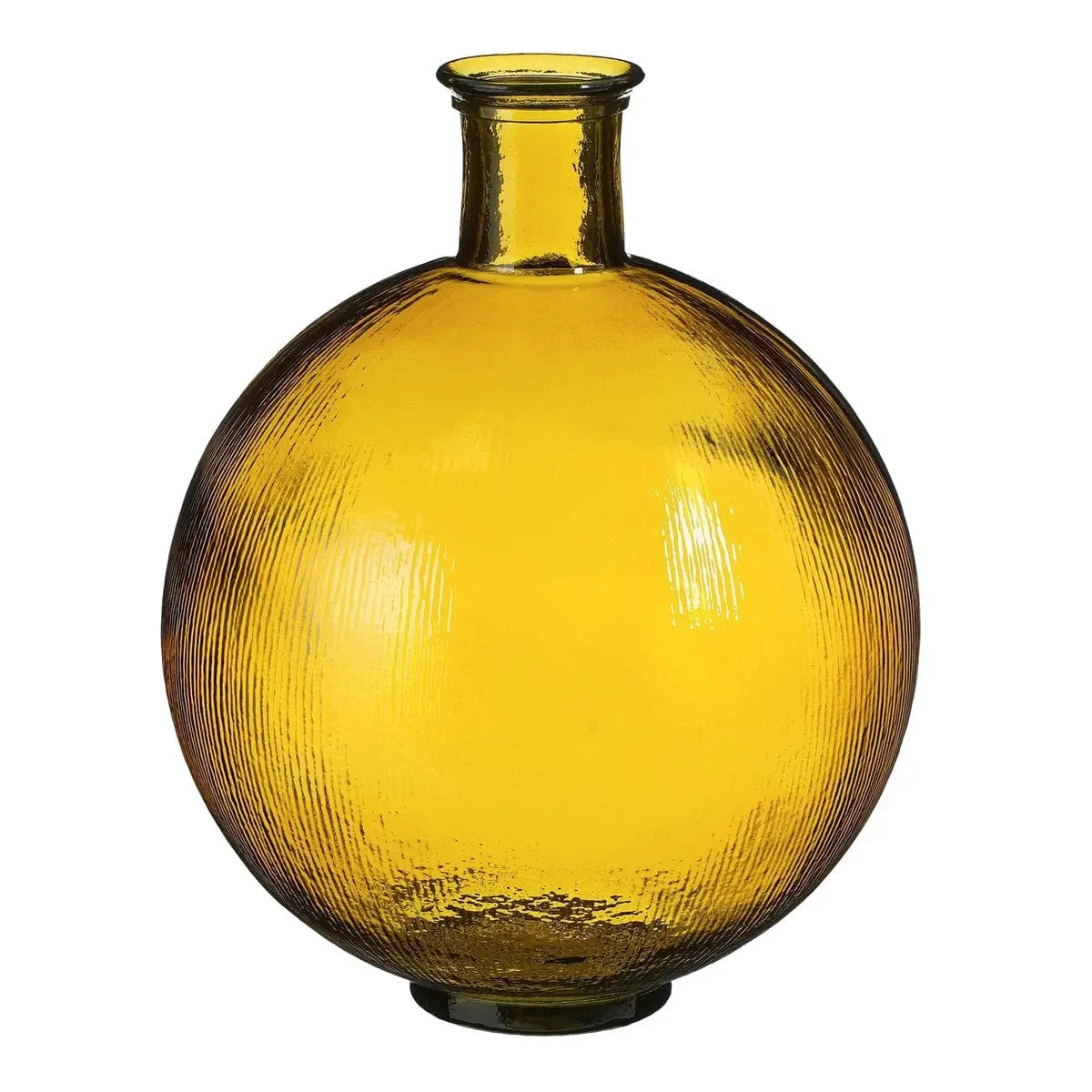 Mica Decorations Firenza Flaschenvase gelb – Gesamtansicht 42 cm