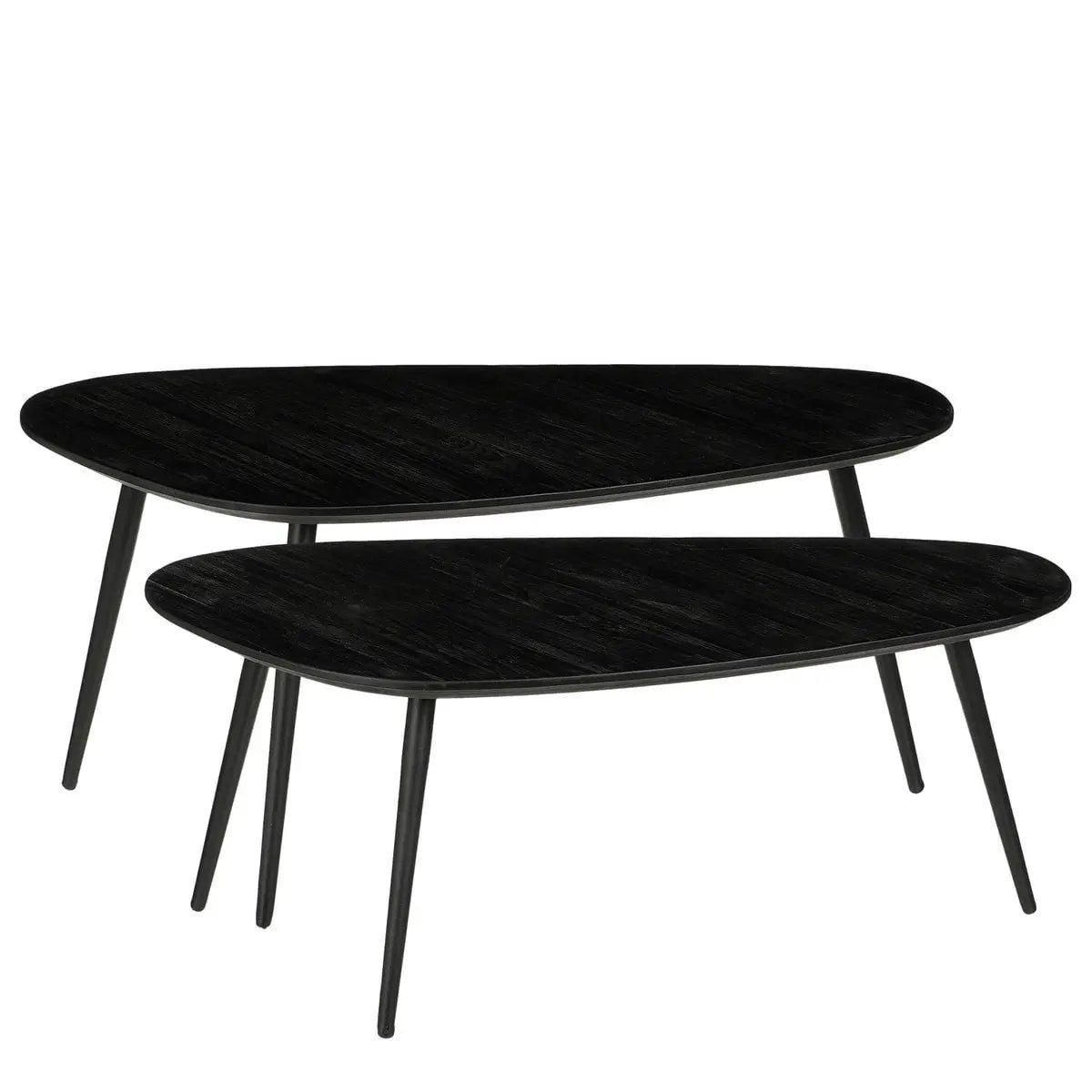 Mica Decorations Jailey Beistelltischset 2er in Schwarz – Gesamtansicht