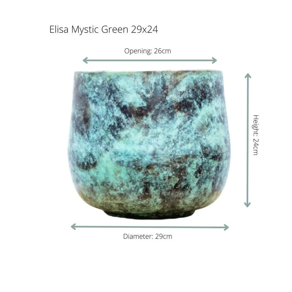 Elisa 'Mystic Green' - Dekotopf aus Metall