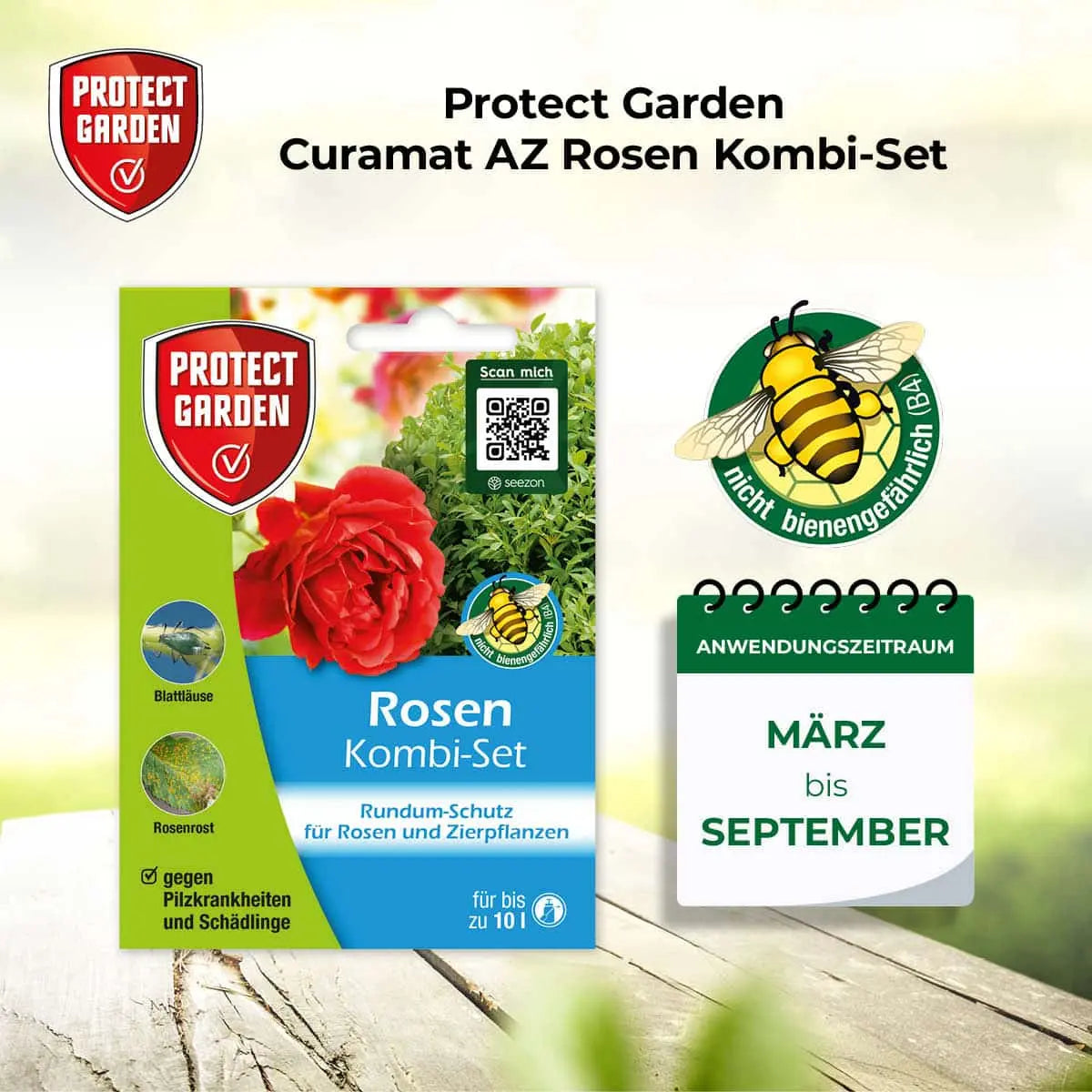 Protect Garden Rosen Kombi-Set Rundumschutz für Rosen und Zierpflanzen 130 ml