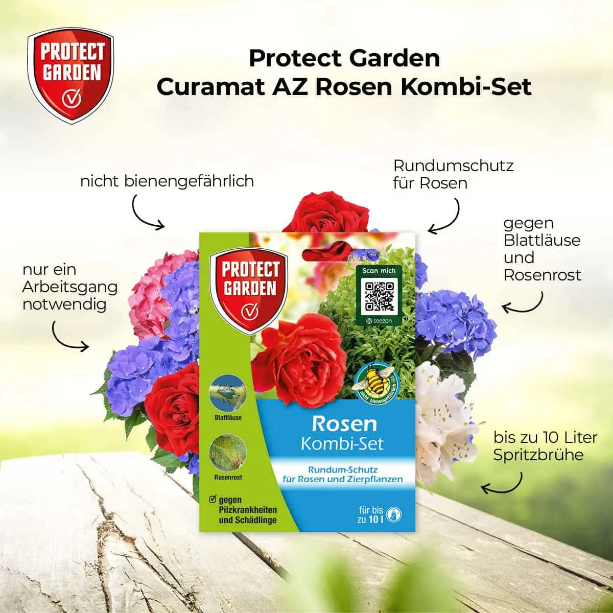 Protect Garden Rosen Kombi-Set Rundumschutz für Rosen und Zierpflanzen 130 ml
